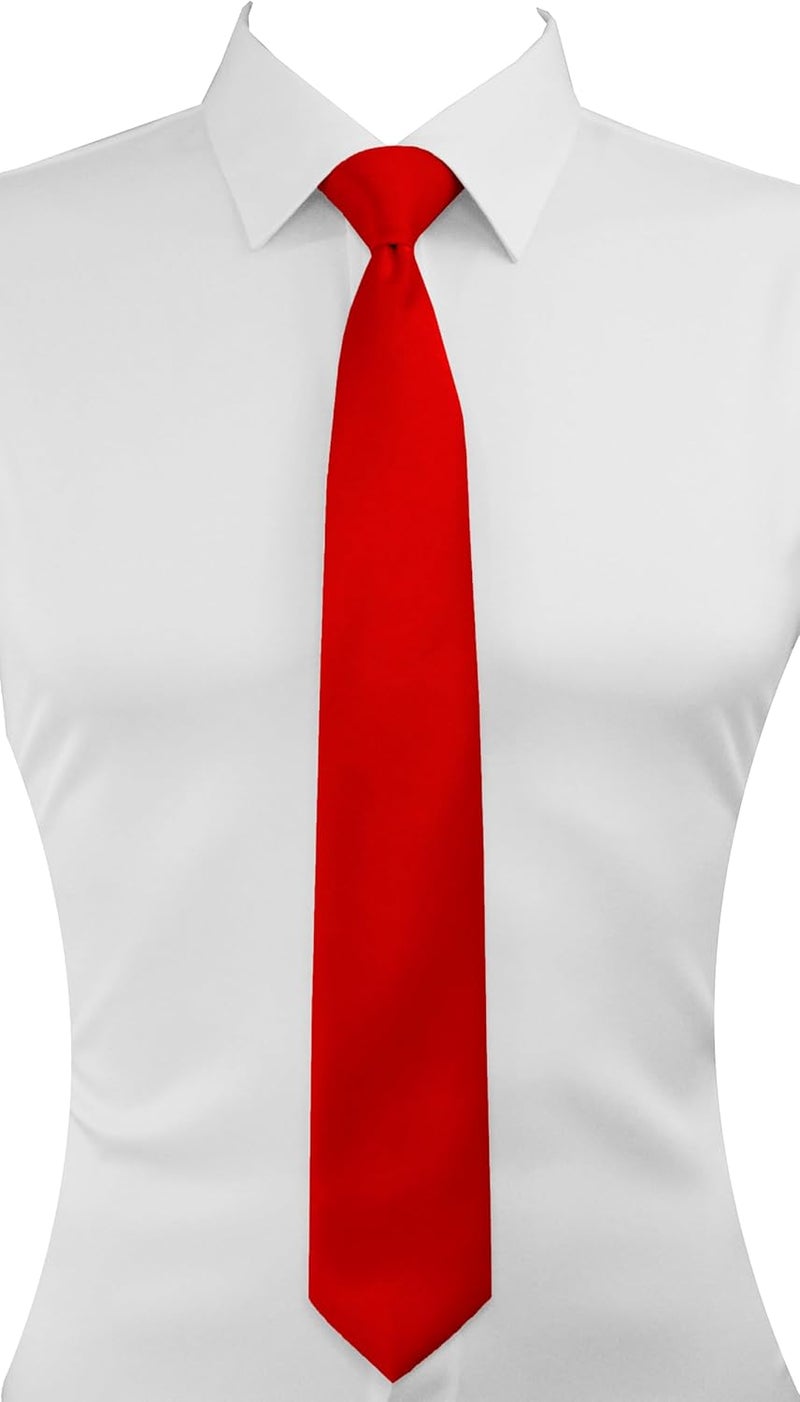 DIBI Solid Color Ties for Men, Formal Mens Ties, Neck Tie, Classic Tie for Boys Women Teens, Wedding Business Costume Necktie - Image 2